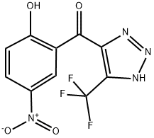 4(5)-(2-HYDROXY-5-NITROBENZOYL)-5(4)-TRIFLUOROMETHYL-1,2,3-TRIAZOLE 结构式