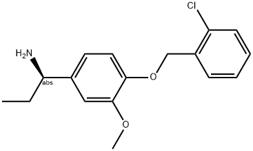 (1R)-1-(4-[(2-CHLOROPHENYL)METHOXY]-3-METHOXYPHENYL)PROPYLAMINE 结构式