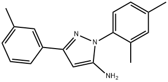 1-(2,4-DIMETHYLPHENYL)-3-(3-METHYLPHENYL)-1H-PYRAZOL-5-AMINE 结构式