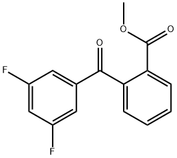 METHYL 2-(3,5-DIFLUOROBENZOYL)BENZOATE 结构式