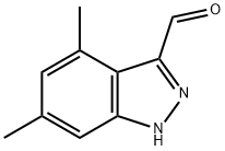 4,6-DIMETHYL-3-(1H)INDAZOLE CARBOXALDEHYDE 结构式