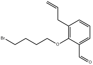 3-ALLYL-2-(4-BROMO-BUTOXY)-BENZALDEHYDE 结构式