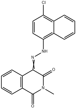 2-METHYL-1,3,4(2H)-ISOQUINOLINETRIONE 4-[N-(4-CHLORO-1-NAPHTHYL)HYDRAZONE] 结构式