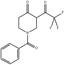 1-Benzoyl-3-(trifluoroacetyl)piperidin-4-one 结构式