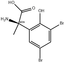 (2R)-2-AMINO-2-(3,5-DIBROMO-2-HYDROXYPHENYL)PROPANOIC ACID 结构式