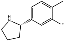 (2S)-2-(3-氟-4-甲基苯基)吡咯烷 结构式