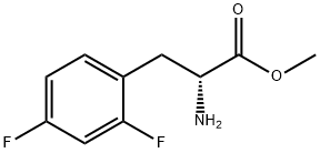(R)-2-氨基-3-(2,4-二氟苯基)丙酸甲酯 结构式