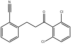 3-(2-CYANOPHENYL)-2',6'-DICHLOROPROPIOPHENONE 结构式