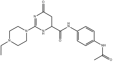 N-(4-ACETAMIDOPHENYL)-2-(4-ETHYLPIPERAZIN-1-YL)-6-OXO-3,4,5,6-TETRAHYDROPYRIMIDINE-4-CARBOXAMIDE 结构式