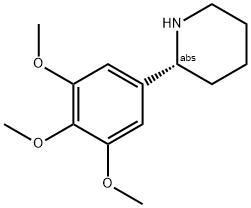 (R)-2-(3,4,5-TRIMETHOXYPHENYL)PIPERIDINE 结构式