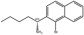 (1R)-1-(1-BROMO(2-NAPHTHYL))PENTYLAMINE 结构式