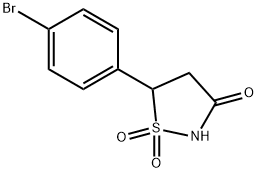 5-(4-Bromophenyl)-1,1-dioxidoisothiazolidin-3-one 结构式