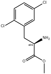 METHYL (2R)-2-AMINO-3-(2,5-DICHLOROPHENYL)PROPANOATE 结构式
