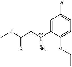 METHYL (3R)-3-AMINO-3-(5-BROMO-2-ETHOXYPHENYL)PROPANOATE 结构式