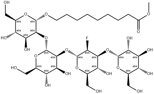 8-METHOXYCARBONYLOCTYL ALPHA-D-GLUCTO-PYRANOSYL(1-3)-2-DEOXY-2-FLUORO-ALPHA-D-MANNOPYRANOSYL(1-2)-ALPHA-D-MANNO-PYRANOSYL(1-2)-ALPHA-D-MANNOPYRANOSIDE 结构式