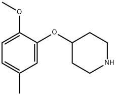 4-2-甲氧基-5-甲基苯氧基哌啶 结构式