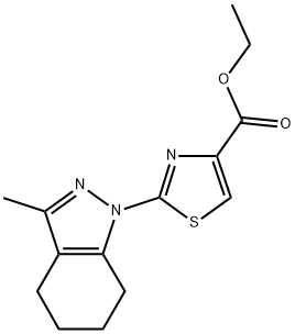 ETHYL 2-(3-METHYL-4,5,6,7-TETRAHYDROINDAZOL-1-YL)THIAZOLE-4-CARBOXYLATE 结构式