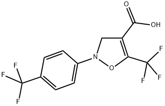 5-(TRIFLUOROMETHYL)-2-[4-(TRIFLUOROMETHYL)PHENYL]-2, 3-DIHYDROISOXAZOLE-4-CARBOXILIC ACID 结构式