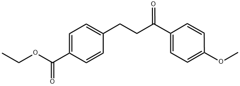 3-(4-CARBOETHOXYPHENYL)-4'-METHOXYPROPIOPHENONE 结构式