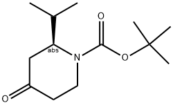 (2S)-2-ISOPROPYL-4-OXOPIPERIDINE, N-BOC PROTECTED 结构式