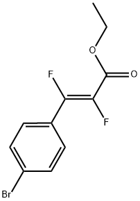 ETHYL (E)-3-(4-BROMOPHENYL)-2,3-DIFLUORO-2-PROPENOATE 结构式