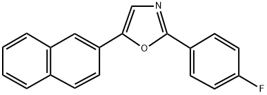 2-(4-FLUOROPHENYL)-5-(2-NAPHTHYL)-OXAZOLE 结构式