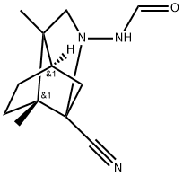 3-CYANO-6,7-DIMETHYL-4-AZATRICYCLO[4.3.0.0(3,7)]NON-4-YLFORMAMIDE 结构式