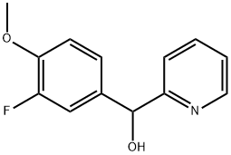 3-FLUORO-4-METHOXYPHENYL-(2-PYRIDYL)METHANOL 结构式