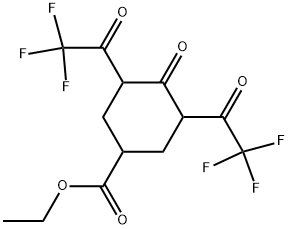 4-CARBETHOXY-2,6-BIS(TRIFLUOROACETYL)CYCLOHEXANONE 结构式