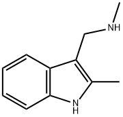 N-METHYL-N-[(2-METHYL-1H-INDOL-3-YL)METHYL]AMINE 结构式