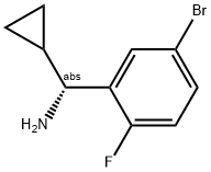 (1R)(5-BROMO-2-FLUOROPHENYL)CYCLOPROPYLMETHYLAMINE 结构式