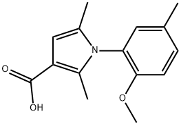 1-(2-METHOXY-5-METHYLPHENYL)-2,5-DIMETHYL-1H-PYRROLE-3-CARBOXYLIC ACID 结构式