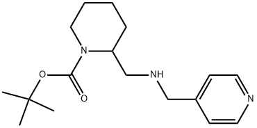 1-BOC-2-([(PYRIDIN-4-YLMETHYL)-AMINO]-METHYL)-PIPERIDINE 结构式