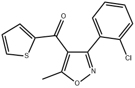 4-(2-THIENOYL)-3-(2-CHLOROPHENYL)-5-METHYLISOXAZOLE 结构式