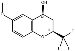 CIS-6-METHOXY-2-(TRIFLUOROMETHYL)CHROMANE-4-OL 结构式