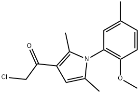 2-CHLORO-1-[1-(2-METHOXY-5-METHYLPHENYL)-2,5-DIMETHYL-1H-PYRROL-3-YL]ETHANONE 结构式