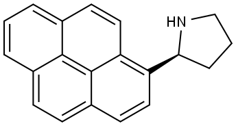 (2S)-2-Pyrenylpyrrolidine 结构式