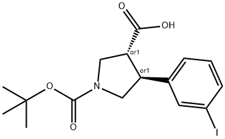 BOC-(+/-)-TRANS-4-(3-IODOPHENYL)-PYRROLIDINE-3-CARBOXYLIC ACID