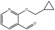 2-(环丙基甲氧基)吡啶基-3-甲醛 结构式