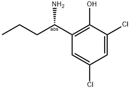 2-((1S)-1-AMINOBUTYL)-4,6-DICHLOROPHENOL 结构式