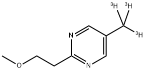 2'-METHOXYETHYL-5-METHYLPYRIMIDINE, [METHYL-3H]- 结构式