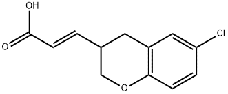 (2E)-3-(6-Chloro-3,4-dihydro-2H-chromen-3-yl)acrylic acid 结构式