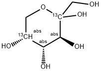 D-[2,5-13C2]FRUCTOSE 结构式