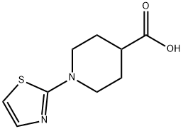 1-(1,3-噻唑-2-基)哌啶-4-羧酸 结构式