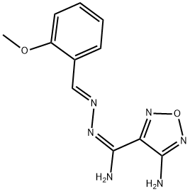 4-AMINO-N'-(2-METHOXYBENZYLIDENE)-1,2,5-OXADIAZOLE-3-CARBOHYDRAZONAMIDE 结构式