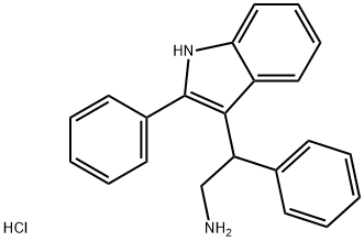 2-PHENYL-2-(2-PHENYL-1H-INDOL-3-YL)ETHANAMINE HYDROCHLORIDE 结构式