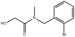 N-(2-BROMOBENZYL)-2-HYDROXY-N-METHYLACETAMIDE 结构式