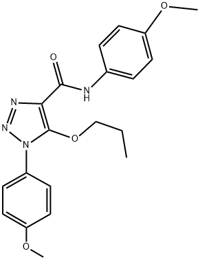 N,1-BIS(4-METHOXYPHENYL)-5-PROPOXY-1H-1,2,3-TRIAZOLE-4-CARBOXAMIDE 结构式