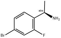 (1R)-1-(4-BROMO-2-FLUOROPHENYL)ETHYLAMINE 结构式