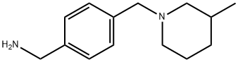 (4-((3-甲基哌啶-1-基)甲基)苯基)甲胺 结构式